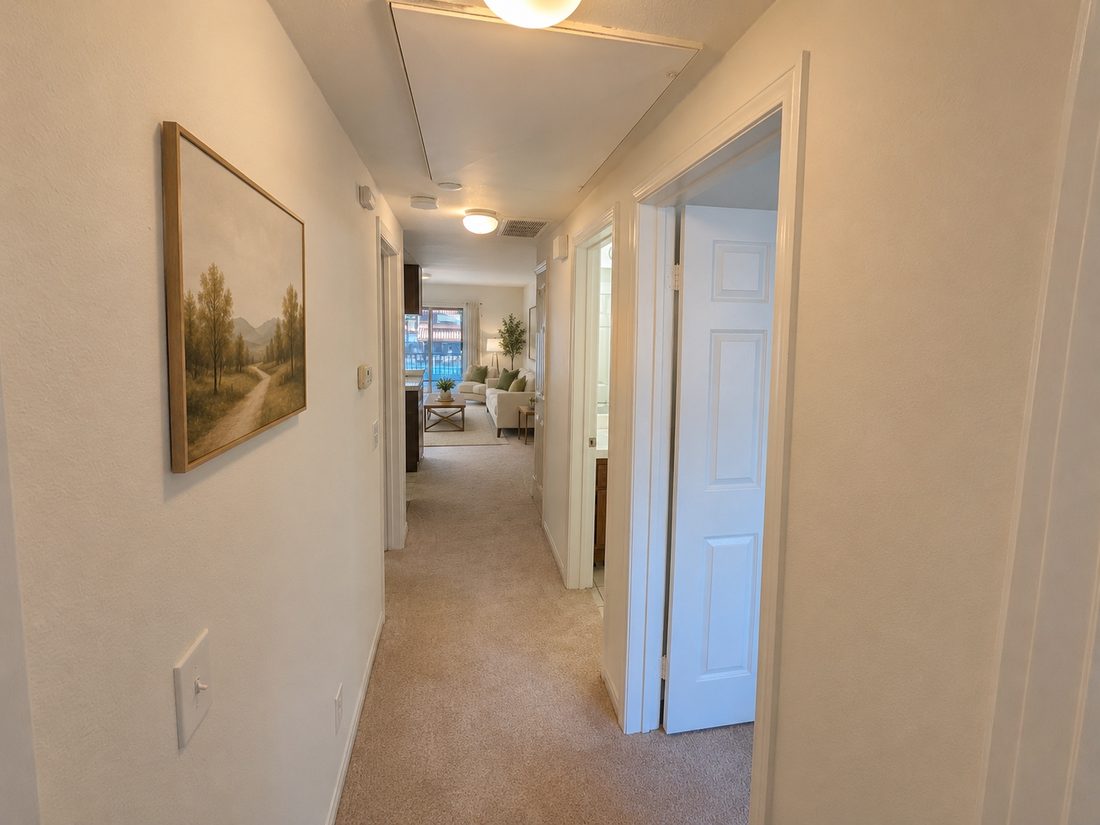 Hallway looking back toward the living room